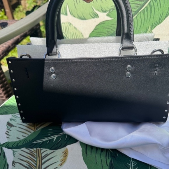 NWT - COACH Rogue Bag 26 With Rivets in Black Glove Tanned leather CU048 - Picture 2 of 6